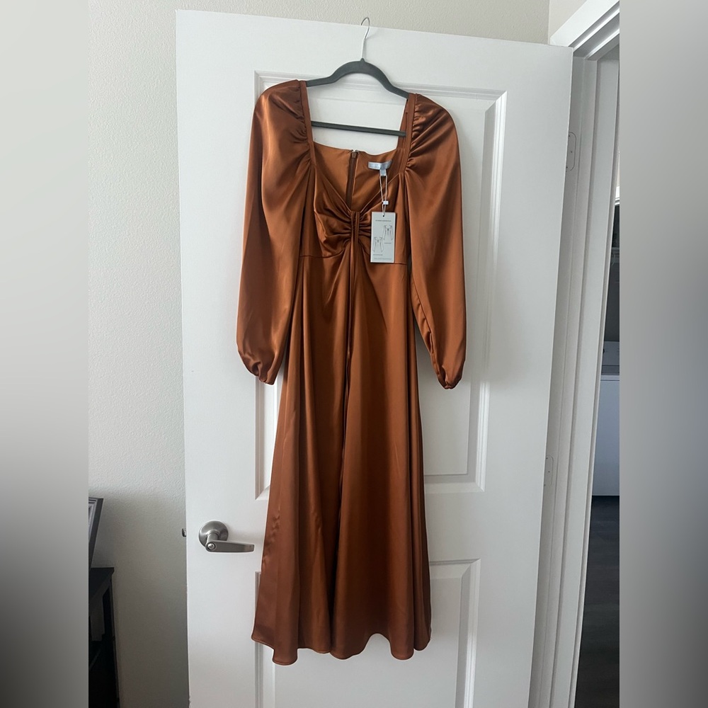 Antonio Melani Brown Satin Dress